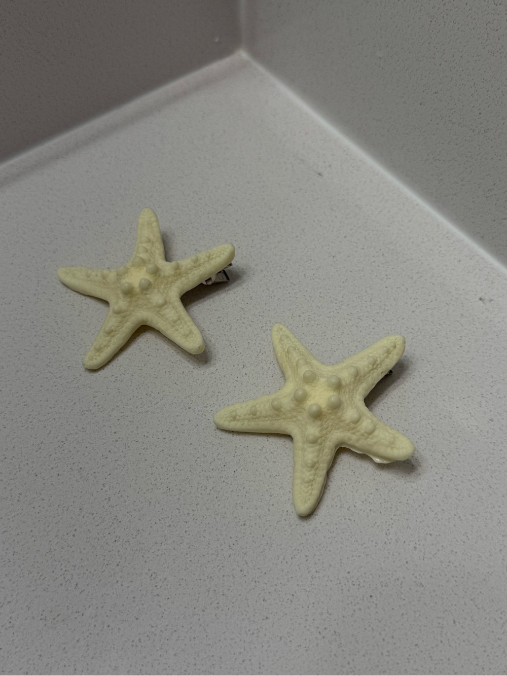 Halloween mermaid Starfish Hair Clips - Cream